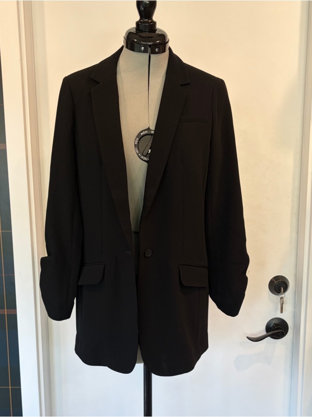 Elizabeth and James NWT Relaxed Jamie Blazer, single button, black, 00 - Picture 7 of 13